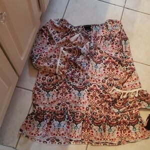 New Directions Boho Top W/ Fringe